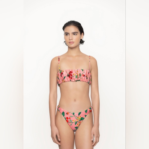 AGUA BY AGUA BENDITA Eneldo Band Swim Top In Floral Print size M - Picture 1 of 8